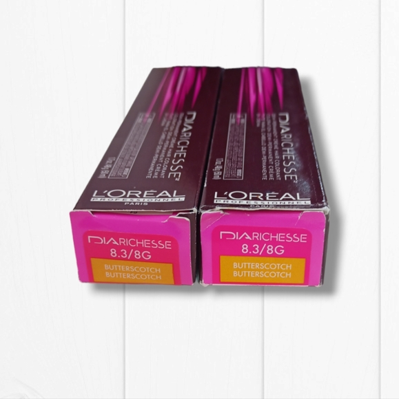 L'Oreal Professionnel DIARichesse 2 Tubes Ammonia-Free 8.3/8G Butterscotch - Picture 2 of 16